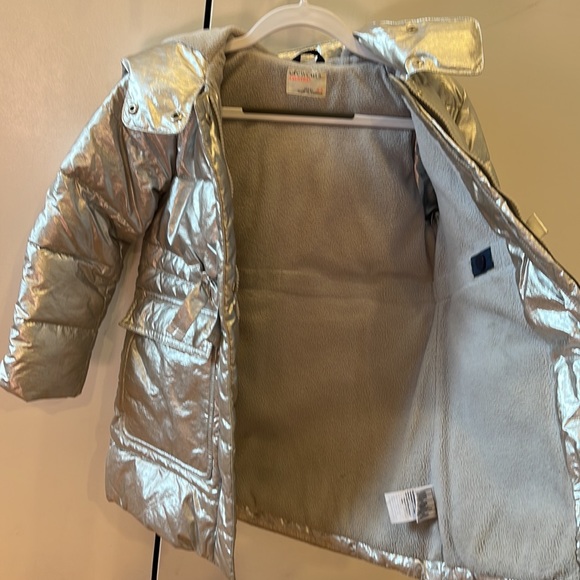Crewcuts Silver Girls Winter jacket size 4-5 - Picture 3 of 3